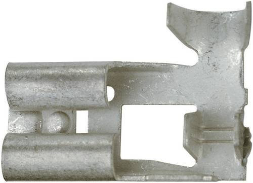 Klauke 3735 Flachsteckhülse Unisoliert in Silber, Steckbreite: 6,3 mm, Steckdicke: 0,8 mm, 90° Winkel - Bild 1