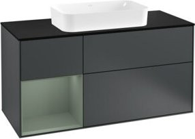 V&B Waschtischunterschrank Finion mit Wandbeleuchtung, lackiert, Breite: 120 cm, Tiefe: 50,1 cm, Höhe: 50,1 cm - Bild 1