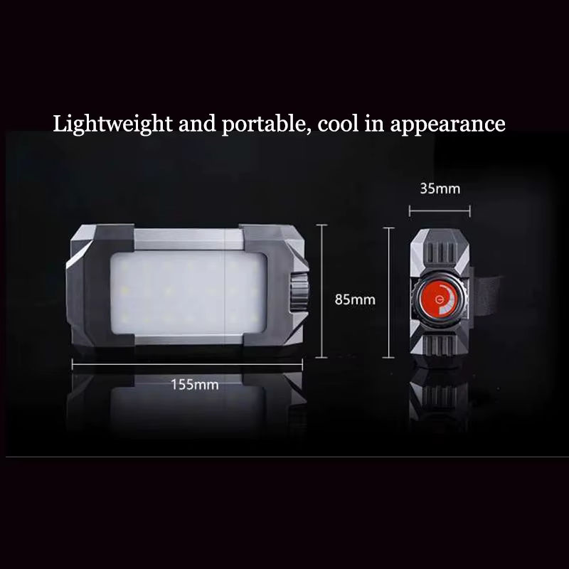ESMARTER Tragbare LED Camping Laterne mit 27 LEDs, 10W und 500lm, Wiederaufladbare Taschenlampe mit USB-Haken in Schwarz - Bild 3