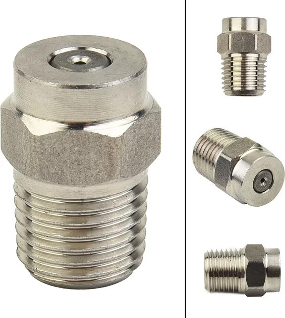 Hochdruckreiniger Sprühdüse mit 1/4 Zoll NPT Gewinde und verschiedenen Sprühwinkeln 0/15/25/40 Grad in Silber - Bild 1