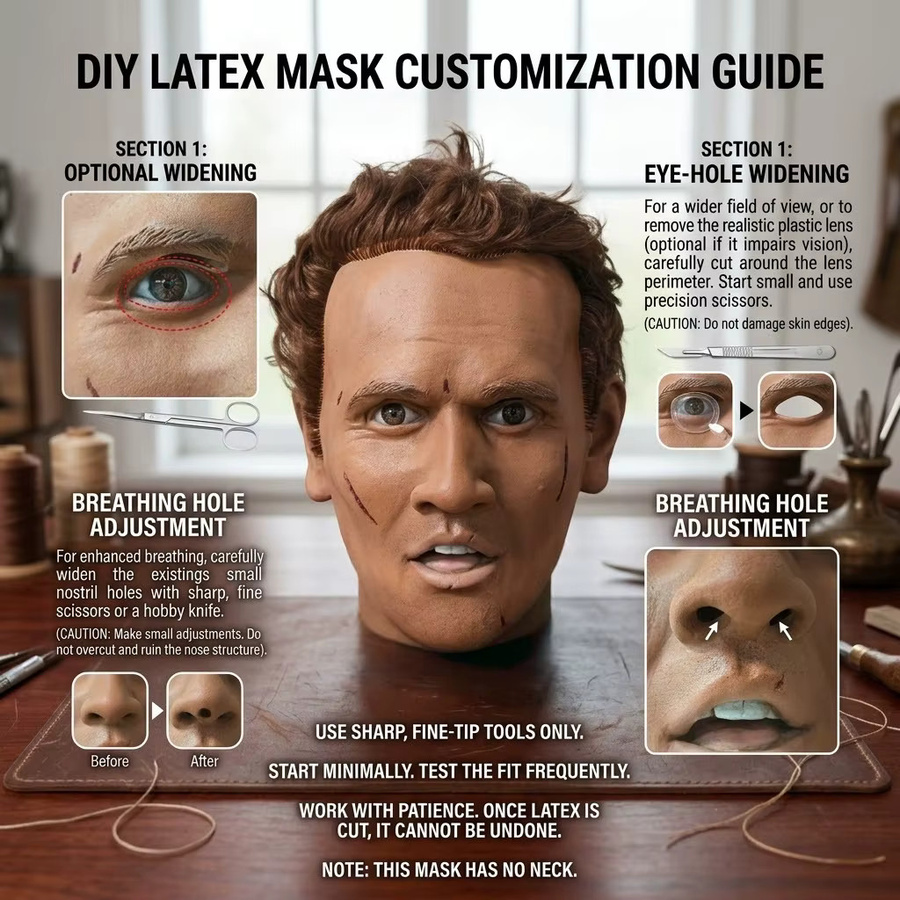 Patygr Maske Hübscher junger Mann, Latex Gesichtsbedeckung, Unisex, Gummi - Bild 2
