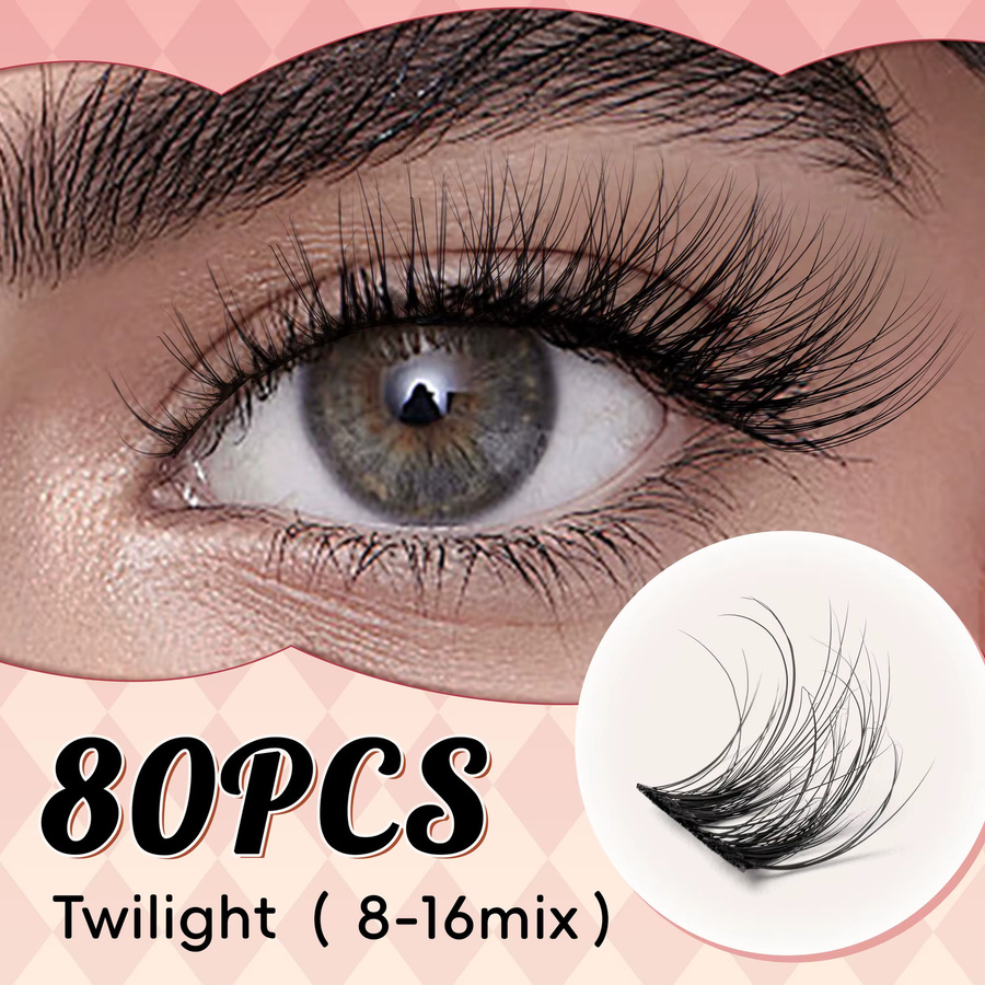 VYRILA Wimpern-Cluster D-Curl 3D Wispy Einzelwimpern, Black, Unisex - Bild 6