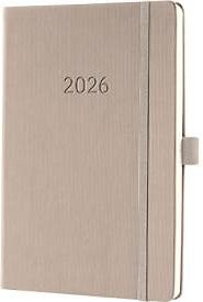 Wochenkalender Sigel Conceptum 2026 C2660, A5, 192 Seiten, 1 Jahr, 2 Seiten pro Woche, Farbe: Beige/Taupe - Bild 1