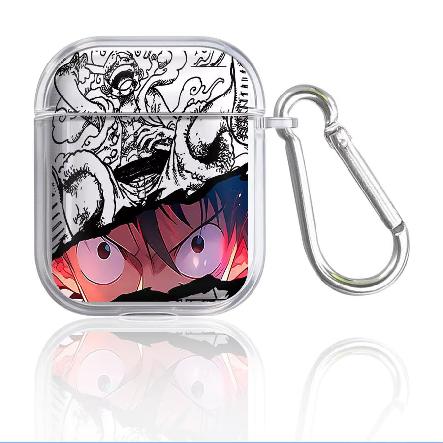 Transparente Schutzhülle im Anime One Piece Design für Apple AirPods Pro, AirPods 3, AirPods 2, AirPods 1 und AirPods 4 - Bild 2