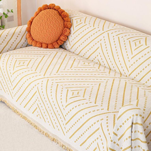 Doppelseitiger Chenille Sofabezug im Ins-Stil für alle Jahreszeiten, B/B: 180 x 130 cm - Bild 1