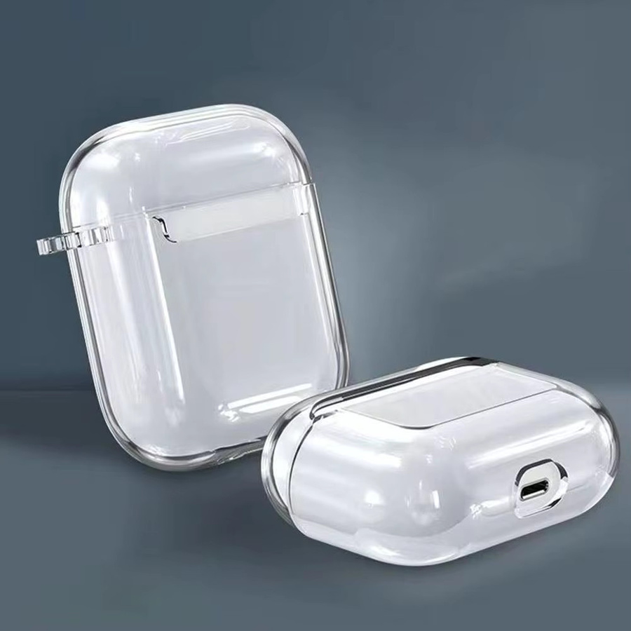 Stoßfeste transparente Schutzhülle mit Karabiner für Apple AirPods 4. Generation - Bild 2