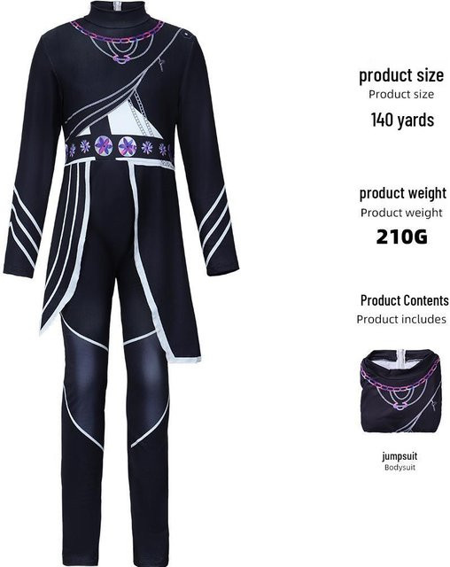 Voyex K-POP Cosplay Kinderkostüm Teufelsjägerin Lumina Zoi Outfit, Schwarz - Bild 1