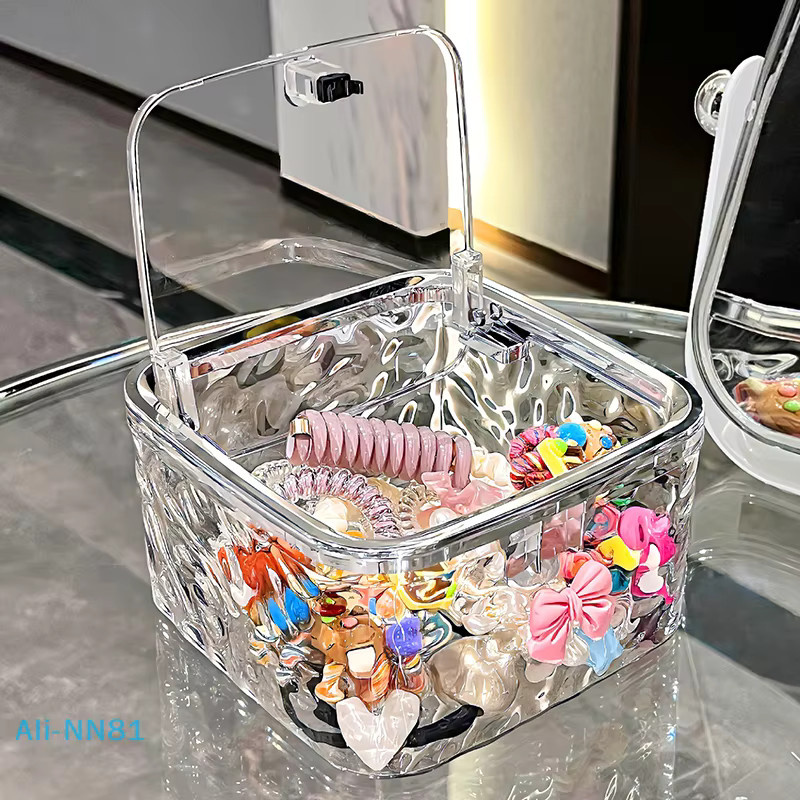 Transparenter Haar-Accessoires-Organizer aus Acryl zur Aufbewahrung von Haargummis, Stirnbändern, Schleifen und Wattestäbchen - Bild 1