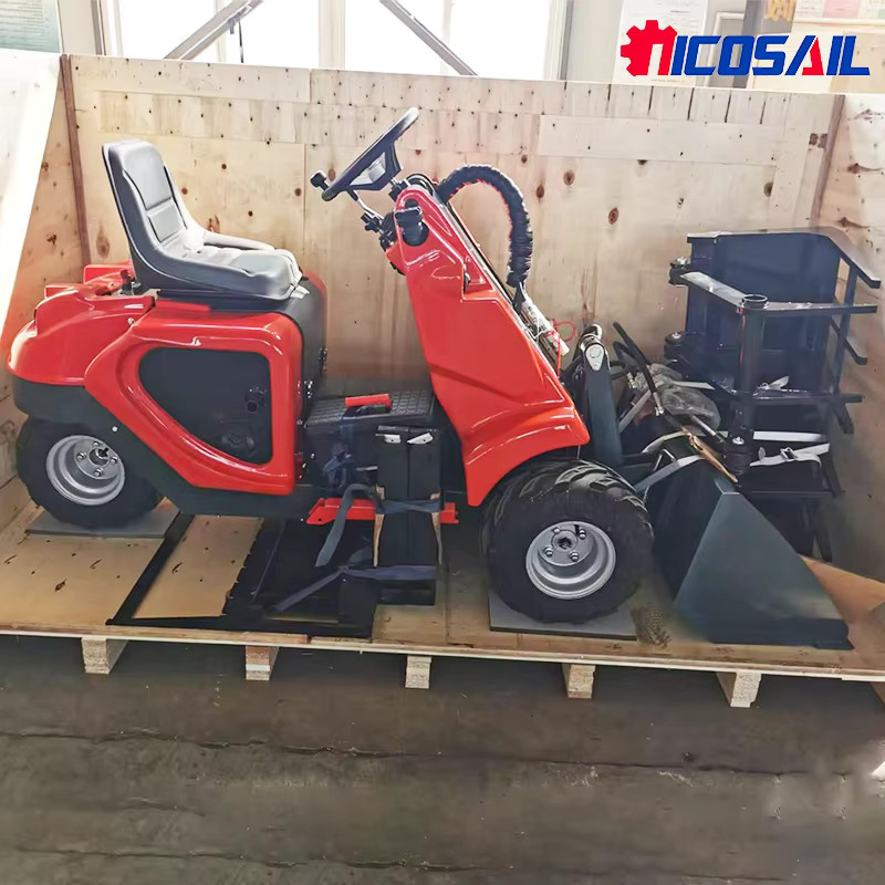 Multifunktionaler Mini-Kompaktlader mit 3 Rädern und Kernmotor in Rot von nicosail - Bild 2