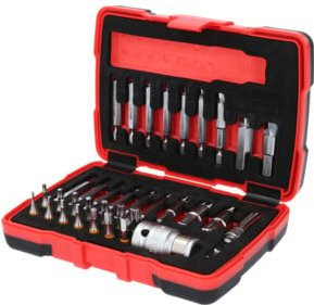 KS Tools Schrauben-Ausdreher-Satz aus Stahl, 34-tlg., 1/4 Zoll und 10 mm Torx und Innensechskant - Bild 1