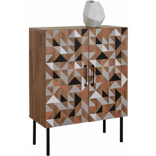 PHOENIX Kommode Spectra in Braun mit modernem geometrischem Design, B/H/T: 100 x 129,6 x 45 cm - Bild 2