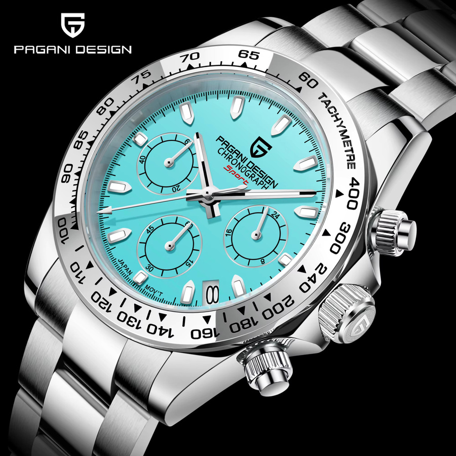 PAGANI DESIGN Chronograph, Quarz, Edelstahl, Saphirglas, Herren - Bild 5