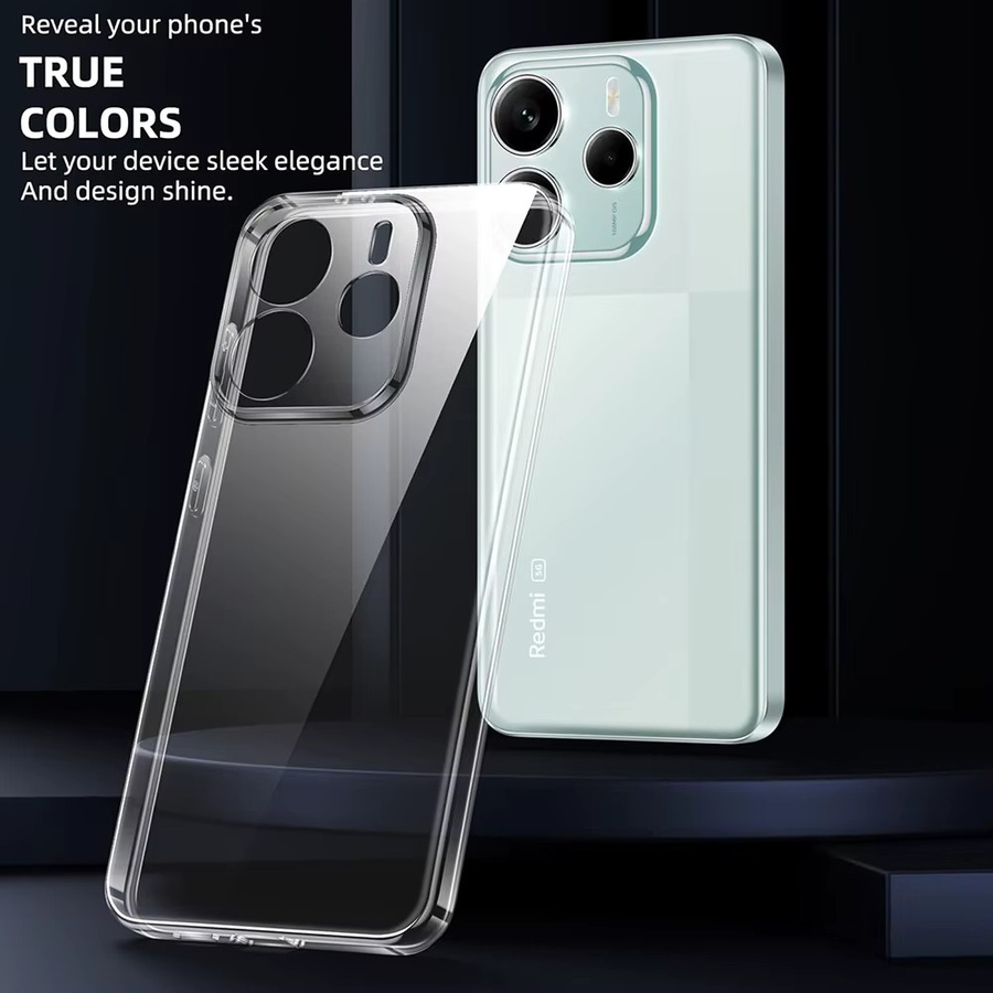 Xiaomi Silikon-Softcase Transparente Stoßfeste Hülle für Redmi Note 14 13 12 Pro Plus Pro+ 4G 5G sowie Redmi 14C 13C 12C - Bild 2