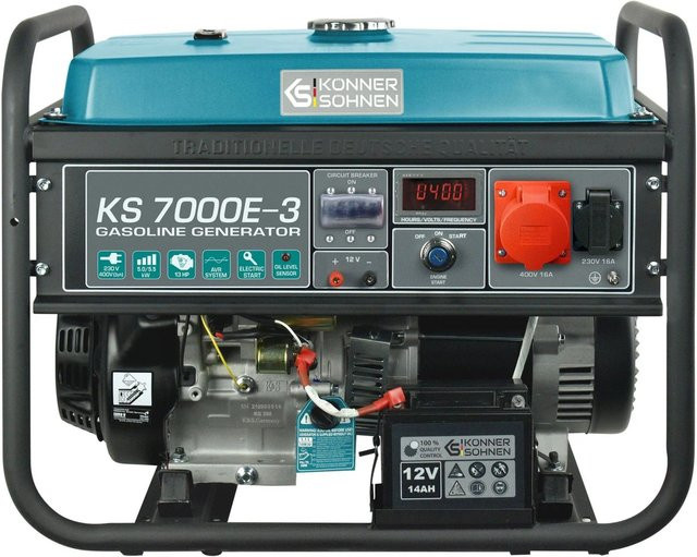 Könner & Söhnen Benzin-Generator KS 7000E-3 in Blau aus Stahl - Bild 1