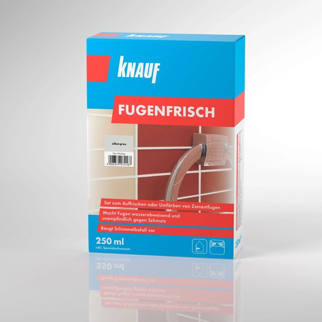 Knauf Fugenfrisch Silbergrau 250 ml wasserfest mit Kunstharz - Bild 1
