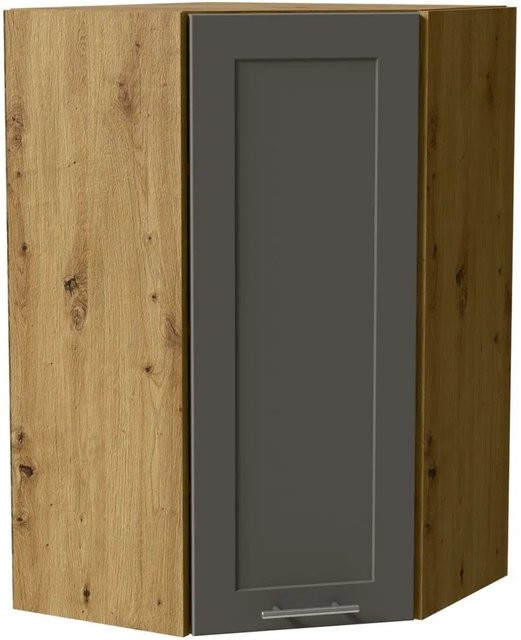 Feldmann-Wohnen Hängeschrank Oslo W4/10/60 in Eiche Artisan und Dust Grey Matt mit Soft-Close-Türen, B/T/H: 60 x 60 x 96 cm - Bild 1