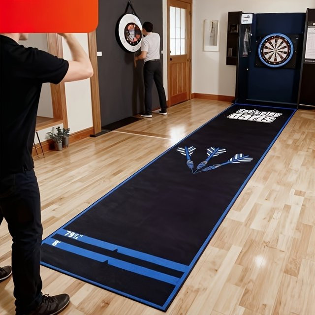 VIKAMA Professionelle Dart-Wettkampfmatte, schwarz, fleckresistent und langlebig - Bild 1