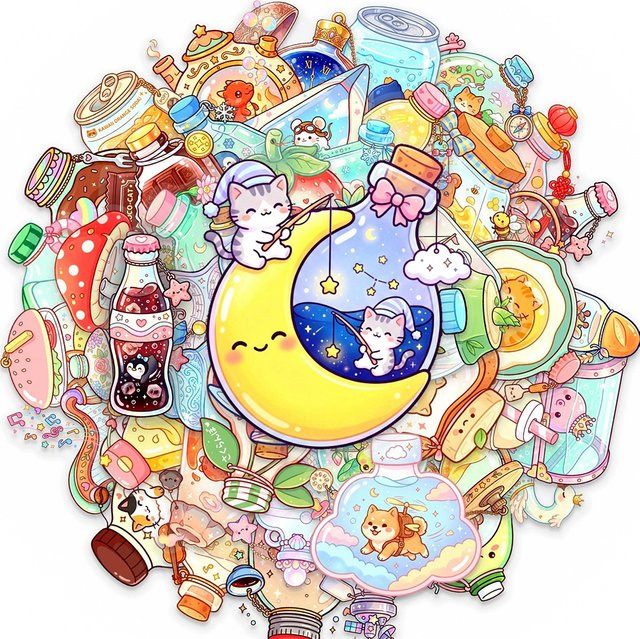 Rspctou Cartoon-Tierwelt-Aufkleber, transparente Aufkleber-Spielzeuge, 10-teiliges Set - Bild 1