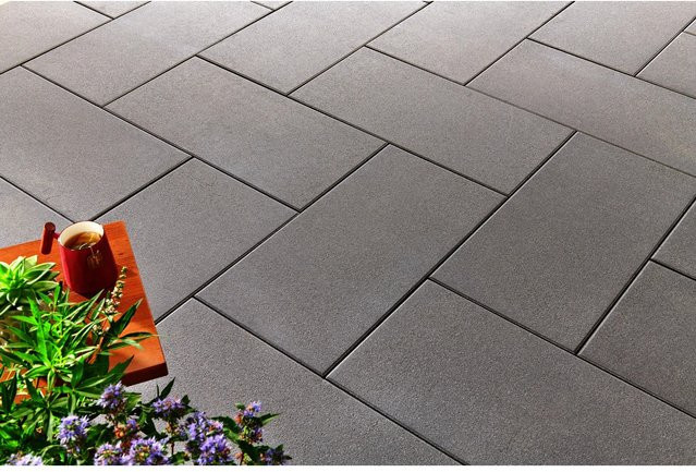 Terrassenplatte Casavera Maxx Dunkelgrau kugelgestrahlt Beton B/T/H: 80 x 40 x 3,8 cm - Bild 1