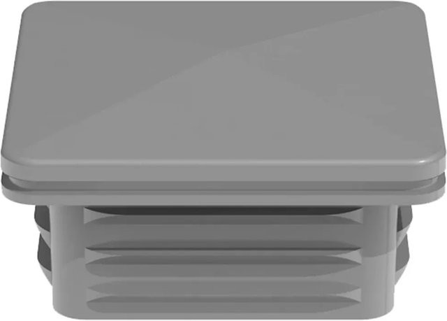 GroJa Pfostenkappe quadratisch aus PVC in Grau, B/T/H: 6,0 x 6,0 x 3,1 cm - Bild 1
