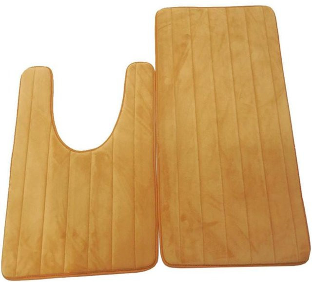 Saugfähiges und waschbares U-förmiges Toilettenmatten-Set Chose One in Khaki, Breite: 50 cm, Tiefe: 60 cm - Bild 1