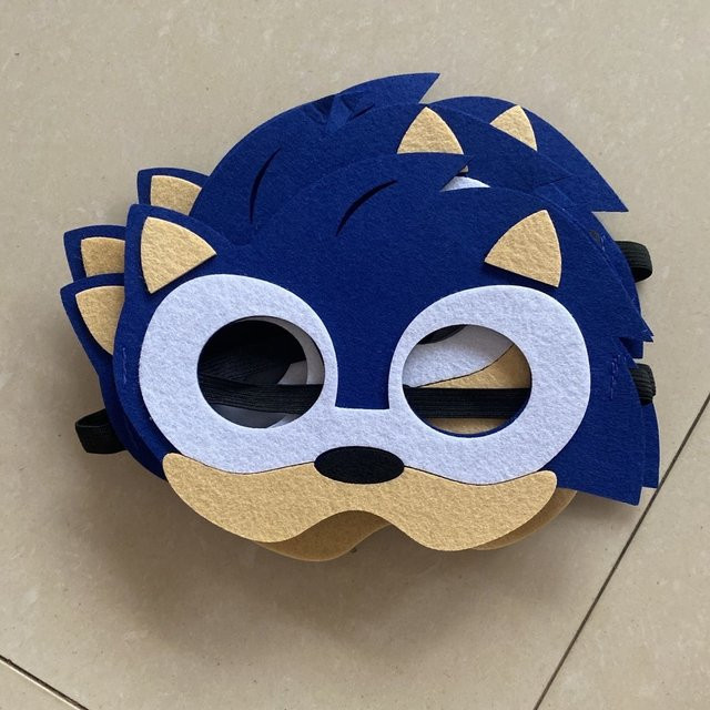Sega Sonic Maske, Filz, Blau - Bild 1