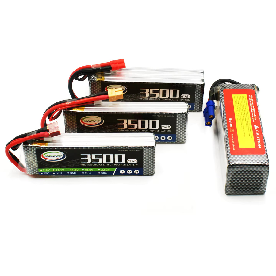 MOSEWORTH LiPo Akku 3500mAh für RC Flugzeuge und Drohnen mit verschiedenen Spannungen und Entladeraten - Bild 3