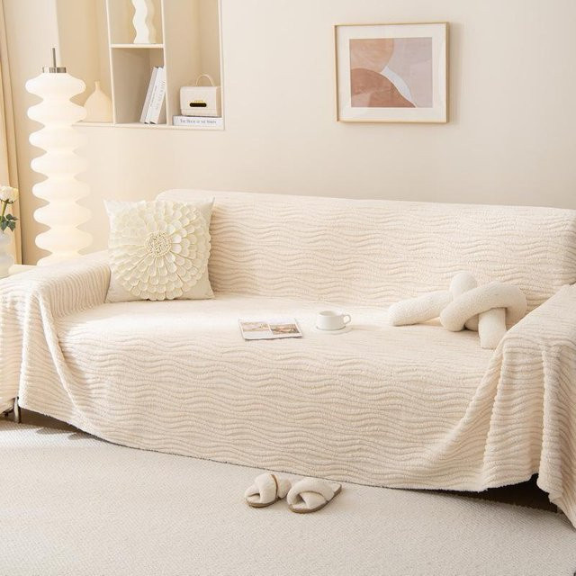 Super Six Plüsch-Sofabezug für Herbst und Winter, rutschfestes All-inclusive Sofa-Handtuch aus Fleece, B/H: 180 x 130 cm - Bild 1