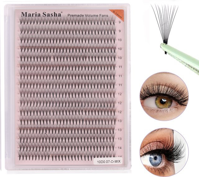 MARIA SASHA Wimpernverlängerungen, 16 Reihen, Russisches Volumen - Bild 1