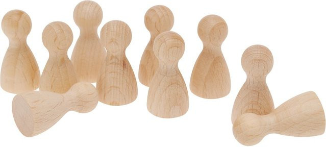 Rayher Figuren-Kegel Holz Beige 10-teiliges Set - Bild 1