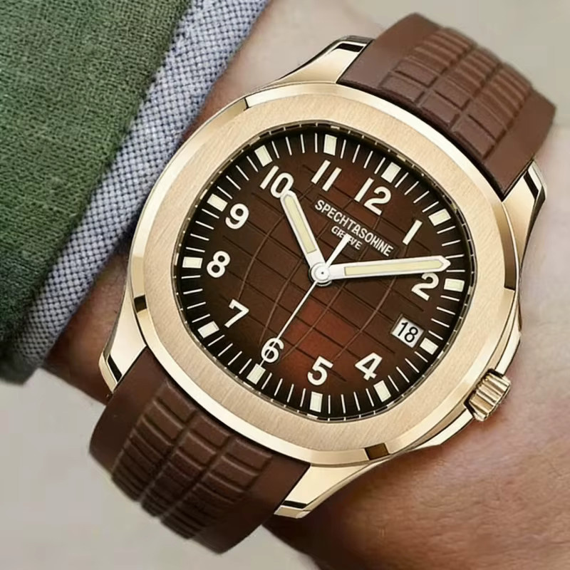 Specht&Sohne Herrenuhr, Automatik, Roségold, Kautschukarmband, Saphirglas - Bild 2