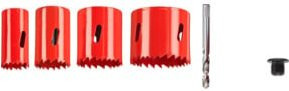 kwb Bi-Metall Lochsägensatz aus Edelstahl, 5-teilig, rot - Bild 1