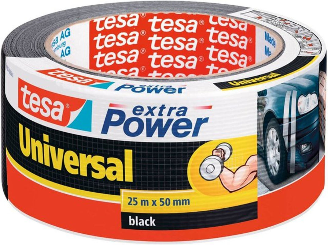 tesa extra Power Universal Gewebeklebeband Schwarz B: 50 mm, L: 25 m - Bild 2