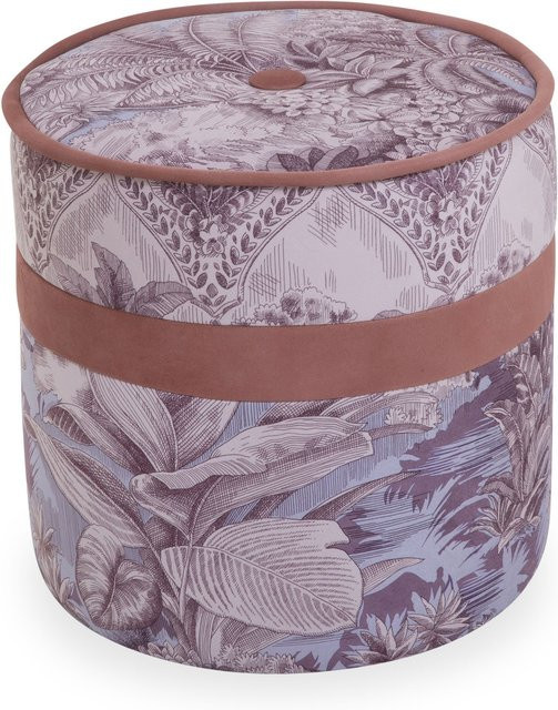 Pouf Bassetti TINETTO aus buntem Stoff in zylindrischer Form, B/T/H: 43 x 43 x 43 cm - Bild 1