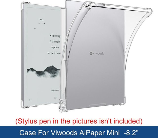 Viwoods AiPaper Mini 8.2" Schutzhülle aus transparentem TPU mit Stifthalter und Anti-Vergilbungseffekt - Bild 1