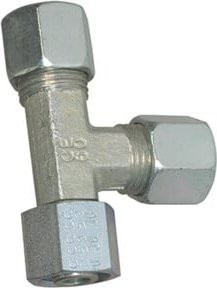 Riegler Einstellbare L-Verschraubung für Rohr-Außen-Ø 12 mm, verzinkter Stahl, Silber - Bild 1