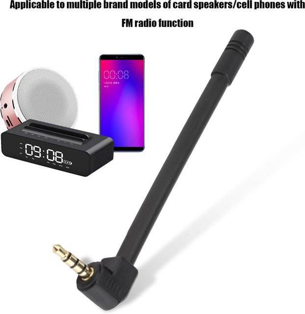 TOPINCN Tragbarer Mini-Lautsprecher mit FM-Radio und 3,5-mm-Klinkenanschluss in Schwarz - Bild 1