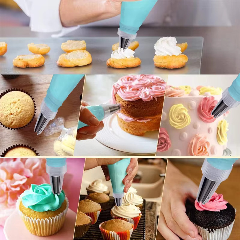 76-teiliges Kuchendekorations-Set von XMSJ mit Spritzbeuteln und verschiedenen Spritztüllen für DIY Buttercreme, Fondant und Cupcakes - Bild 4