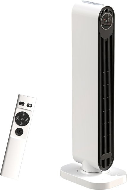HOMCOM Elektroheizung 2000W Keramik-Heizlüfter mit Fernbedienung und Timer in Weiß - Bild 1