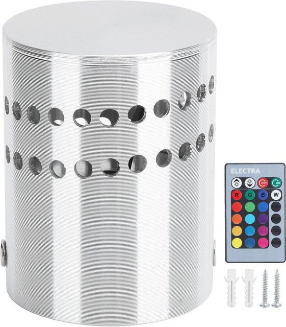 TOMTOP JMS RGB Spirale LED Wandleuchte in Silber mit Fernbedienung - Bild 1