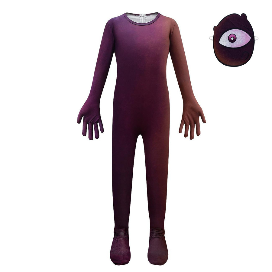 MARKET-2 Monster Kostüm Overall und Maske Schwarz Weiß Set - Bild 1