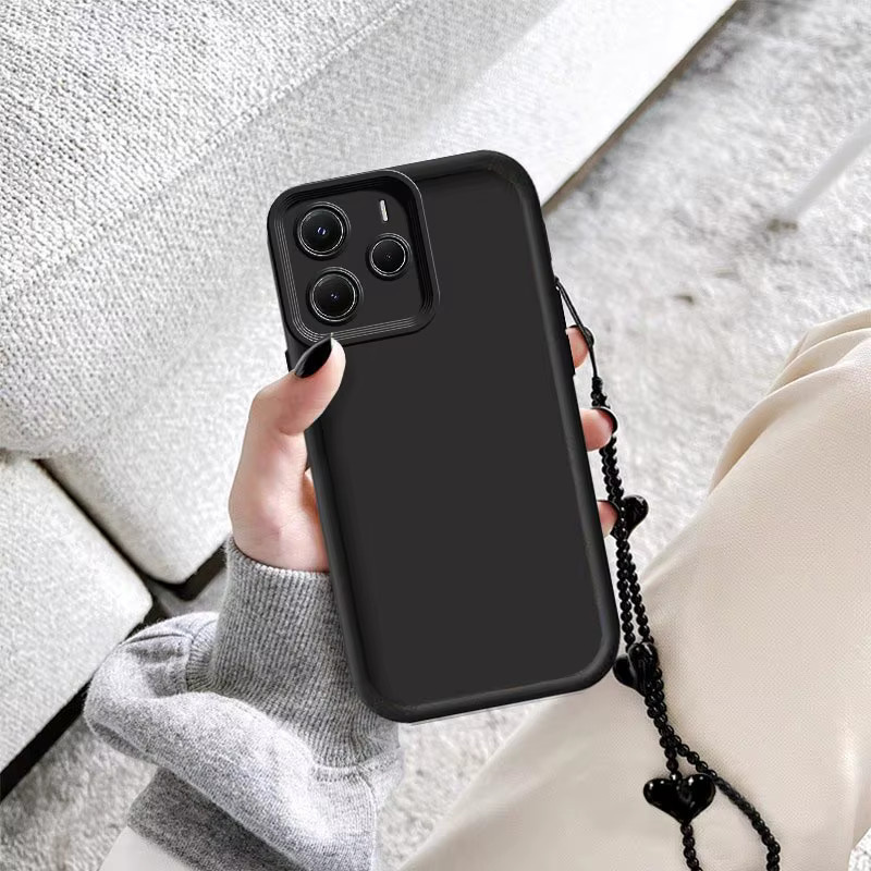 Xiaomi Sky Eye Silikon Handyhülle mit Lanyard für Redmi Note 14 14S 14ProPlus 13 14Pro 13Pro 12 12S 12R 12Pro in Schwarz oder Weiß - Bild 3