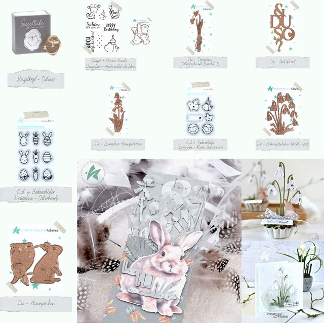 Stanzform Ostereier mit Blättern für DIY-Scrapbooking und Bastelarbeiten, Multicolor - Bild 1