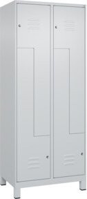 C+P Classic PLUS Z-Spind mit 4 Fächern, Grau, Stahl, B/T/H: 80 x 50 x 195 cm - Bild 1