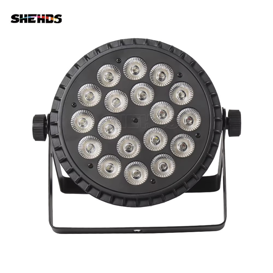 SHEHDS 4er Set LED Par Scheinwerfer aus Aluminium Legierung mit RGBW Beleuchtung und DMX512 für professionelle DJ Bühne und Disco in Schwarz - Bild 2