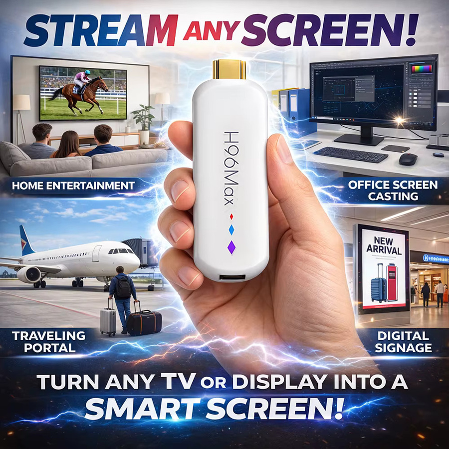 H96 MAX M20 Android TV Stick mit Amlogic S905L Quad Core, 4K UHD, Dual WiFi 2.4G/5G, Bluetooth und Sprachassistent Fernbedienung in Weiß - Bild 4