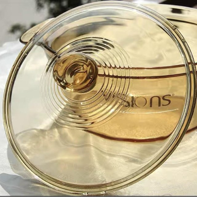 Chose One Topfdeckel aus bernsteinfarbenem Hochborosilikat-Glas in Transparent-Braun - Bild 1