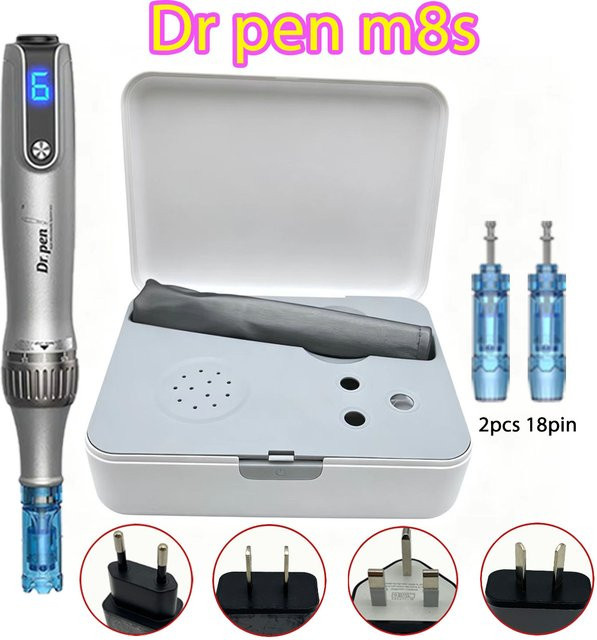 Dr. Pen M8S Microneedling Pen, kabellos, 2 Ersatzkartuschen, 0,25 mm - Bild 1