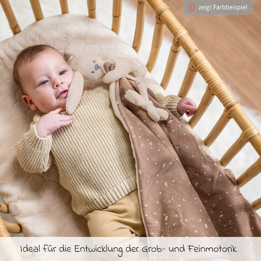 Nattou Schmusetuch XXL & Mini-Kuscheltier Glow in the dark, Hase Lapidou, Old Pink, ab 0 Jahre - Bild 1