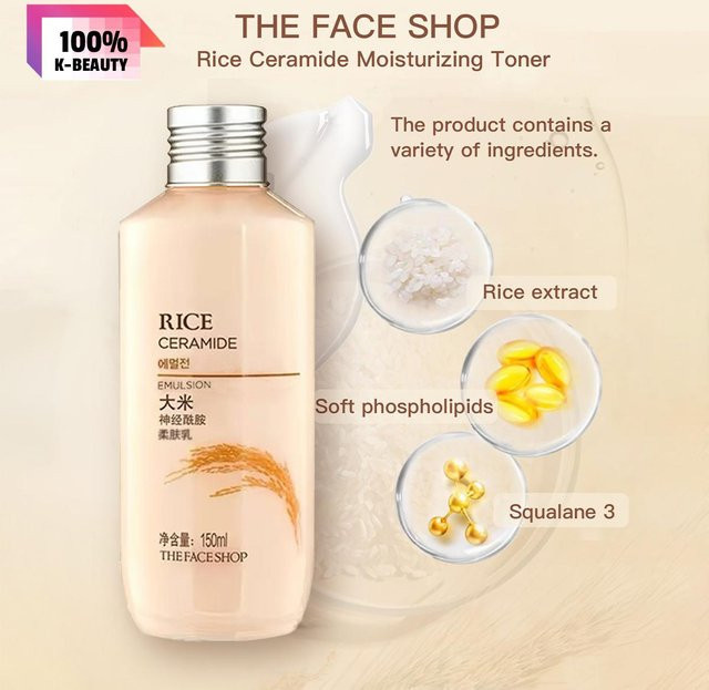 The Face Shop Reis-Ceramid Feuchtigkeitsemulsion, 150 ml - Bild 1
